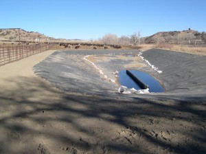 New HDPE-lined impoundment